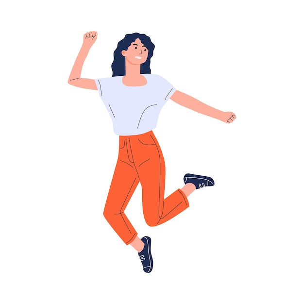 Vektorillustration einer springenden Person