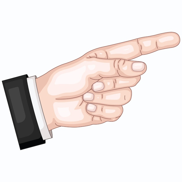 Vektorillustration einer zeigenden Hand