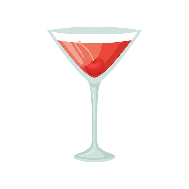 Vektorillustration eines alkoholischen Clubcocktails Manhattans