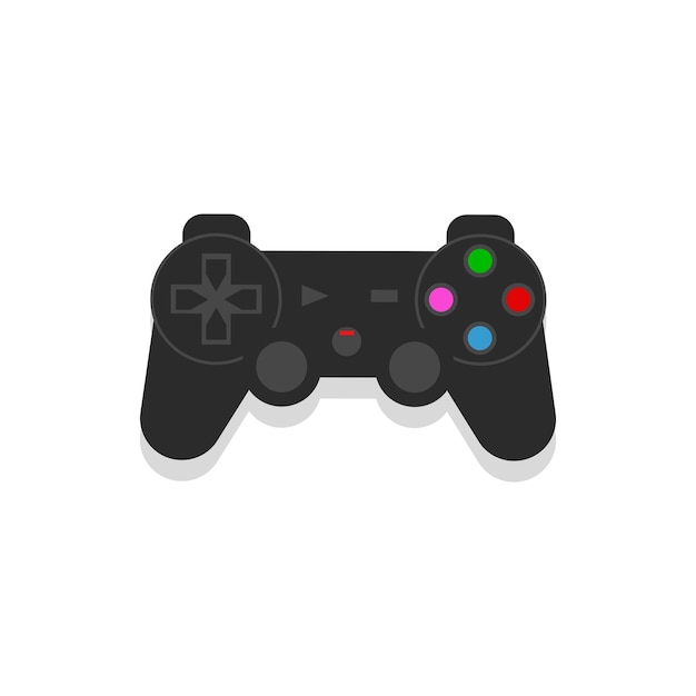 Vektorillustration eines Gamecontrollers auf weißem Hintergrund, geeignet für dekorative Poster, Logos und mehr