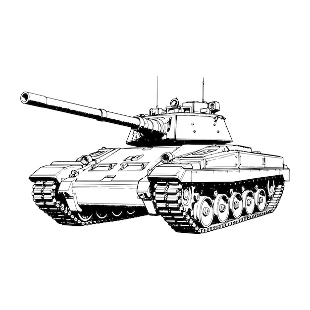 Vektorillustration eines Militärpanzers
