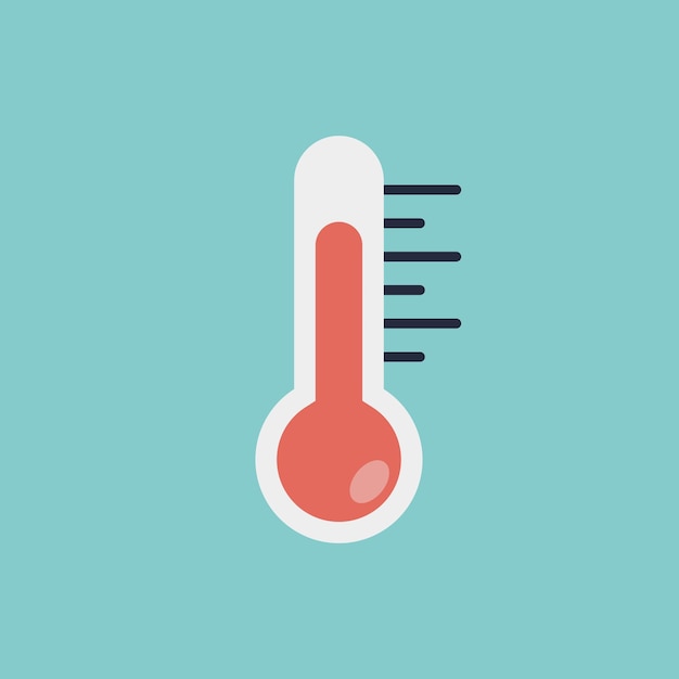 Vektor vektorillustration eines symbols für ein thermometer, mit dem die temperatur gemessen wird