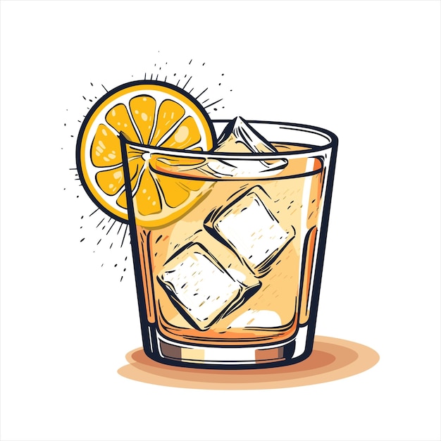 Vektor vektorillustration für cocktailgetränke