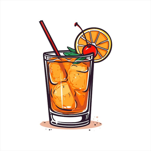 Vektorillustration für cocktailgetränke