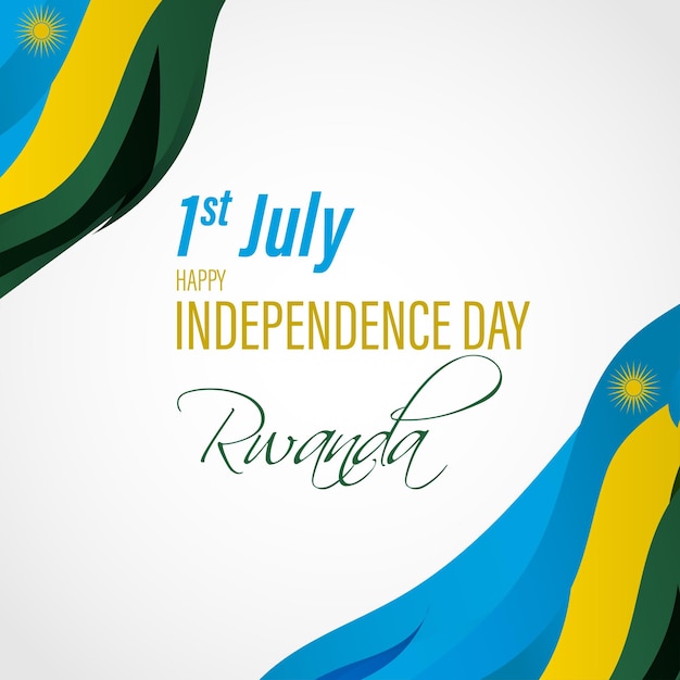 Vektorillustration für das Banner zum Unabhängigkeitstag Ruandas