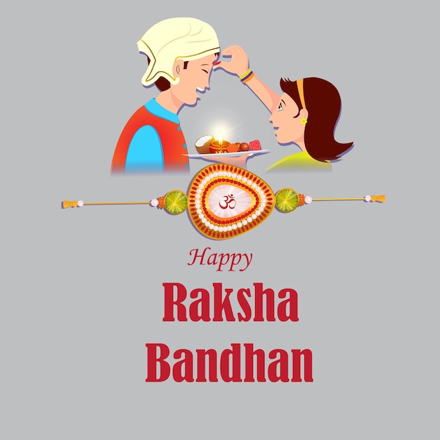 Vektor vektorillustration für das indische festival raksha bandhan-gruß