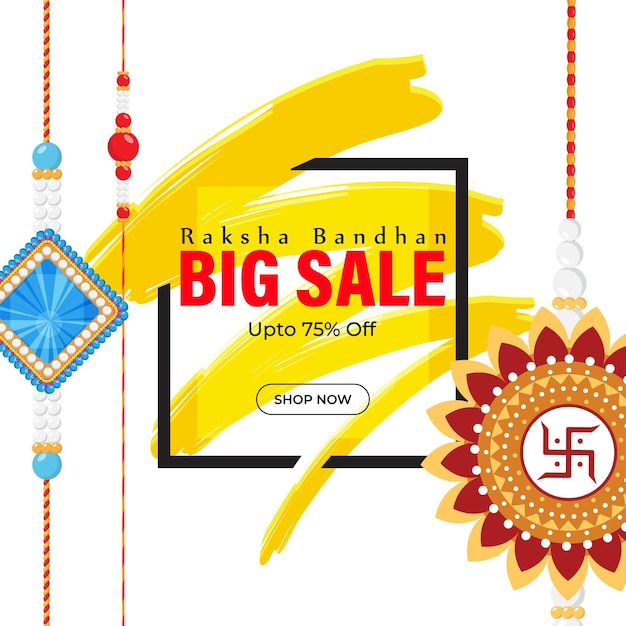 Vektor vektorillustration für das indische festival raksha bandhan sale banner