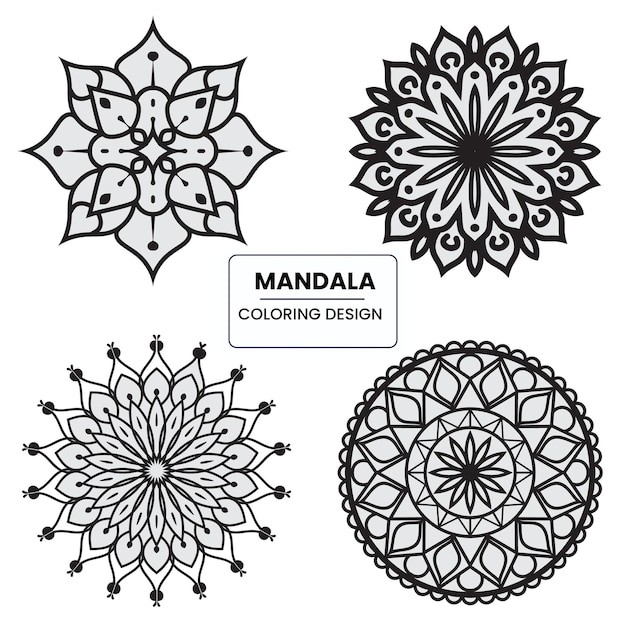 Vektorillustration für das Malen von Mandala-Design
