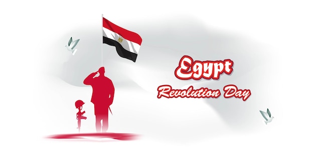 Vektorillustration für den ägyptischen revolutionstag