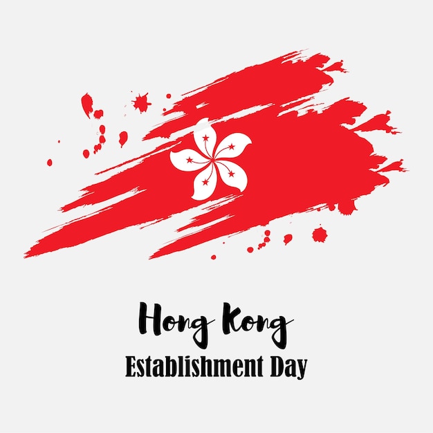 Vektorillustration für den Gründungstag in Hongkong