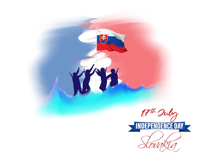Vektorillustration für den unabhängigkeitstag der slowakei