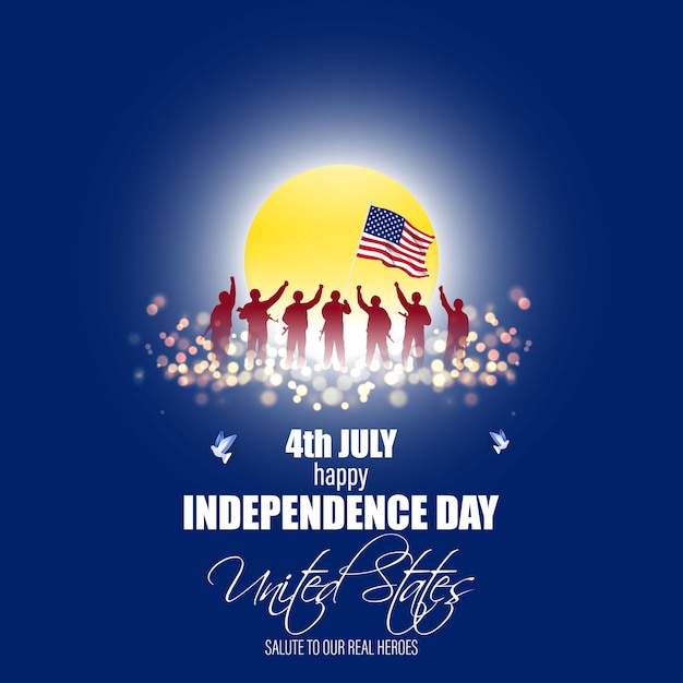 Vektorillustration für den US-Unabhängigkeitstag am 4. Juli