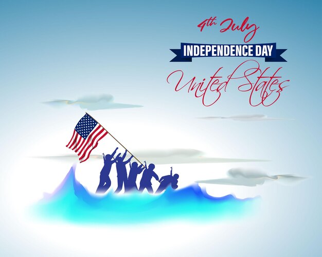 Vektorillustration für den US-Unabhängigkeitstag am 4. Juli