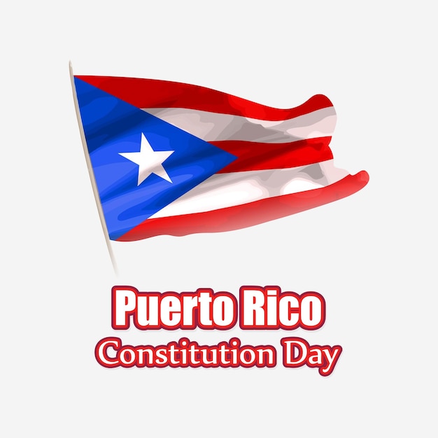 Vektorillustration für den Verfassungstag von Puerto Ricco
