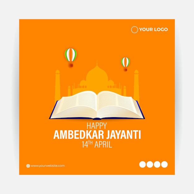 Vektorillustration für glücklichen dr. bhimrao ambedkar jayanti