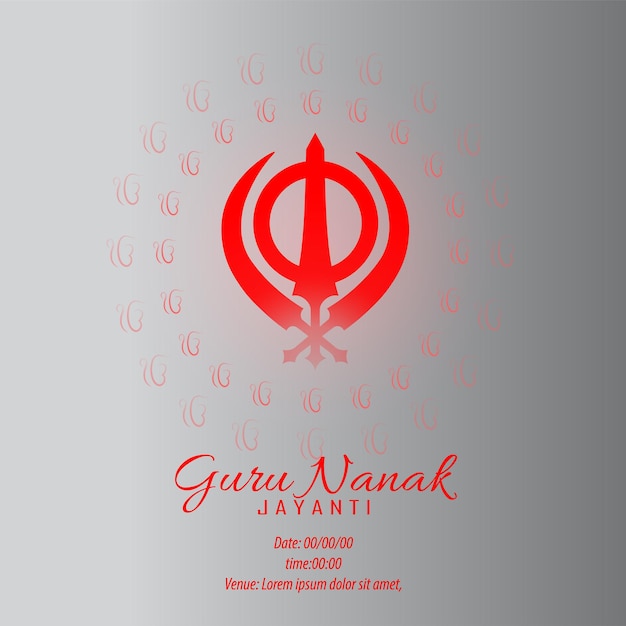 Vektorillustration für guru nanak jayanti, den geburtstag von guru nanak dev ji