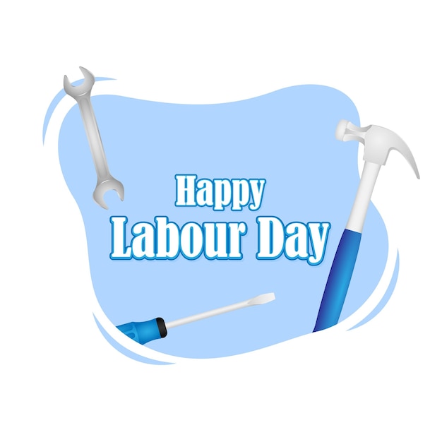 Vektorillustration für Happy Labor Day Banner