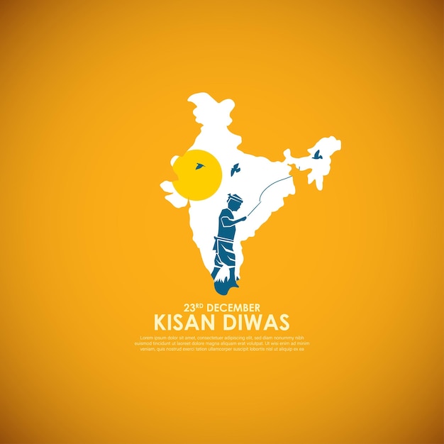 Vektorillustration für indien kisan diwas bedeutet farmer day