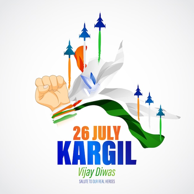 Vektorillustration für Kargil Vijay Diwas-Banner