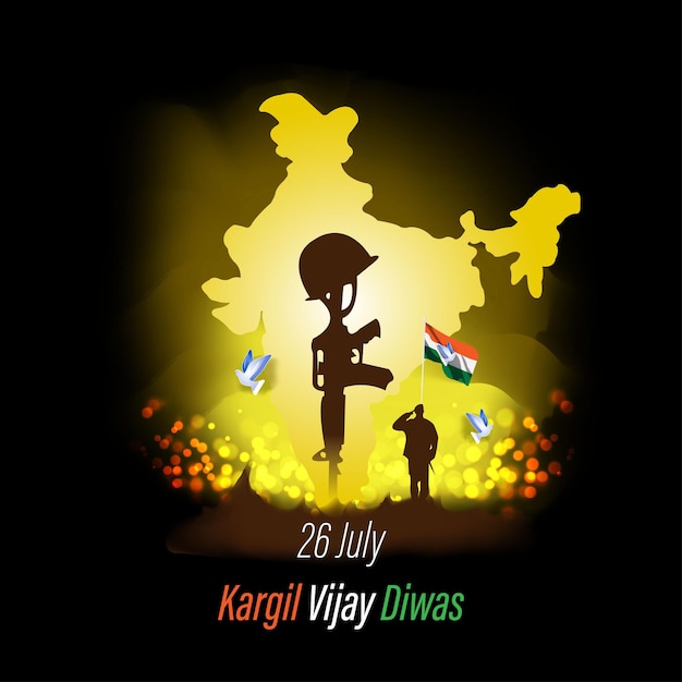 Vektorillustration für kargil vijay diwas