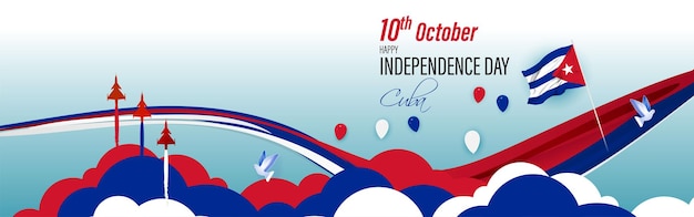 Vektor vektorillustration für kuba-unabhängigkeitstag-10. oktober