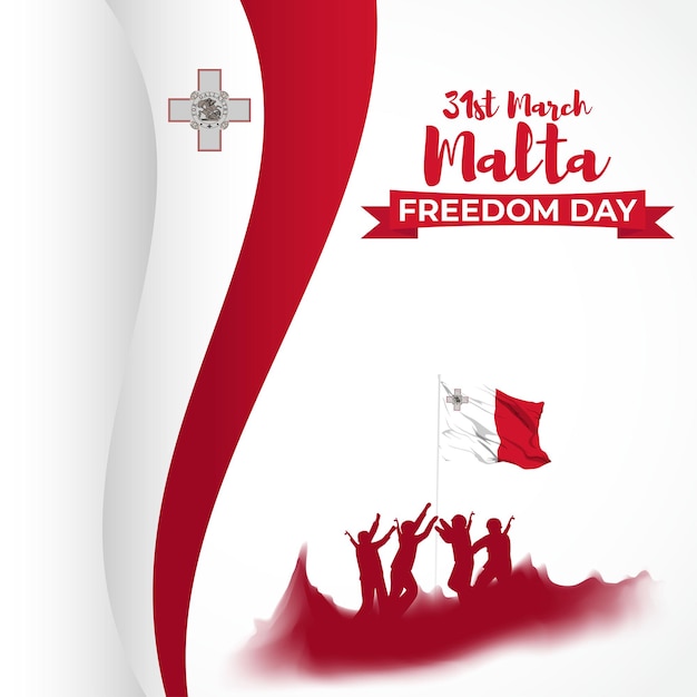 Vektorillustration für malta freedom day