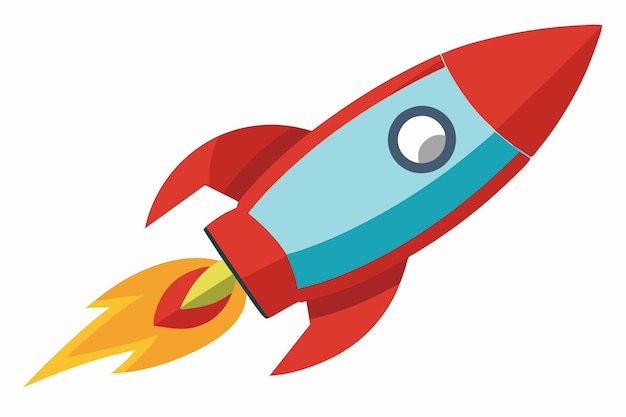 Vektorillustration im Cartoon-Stil von Rocket Clipart