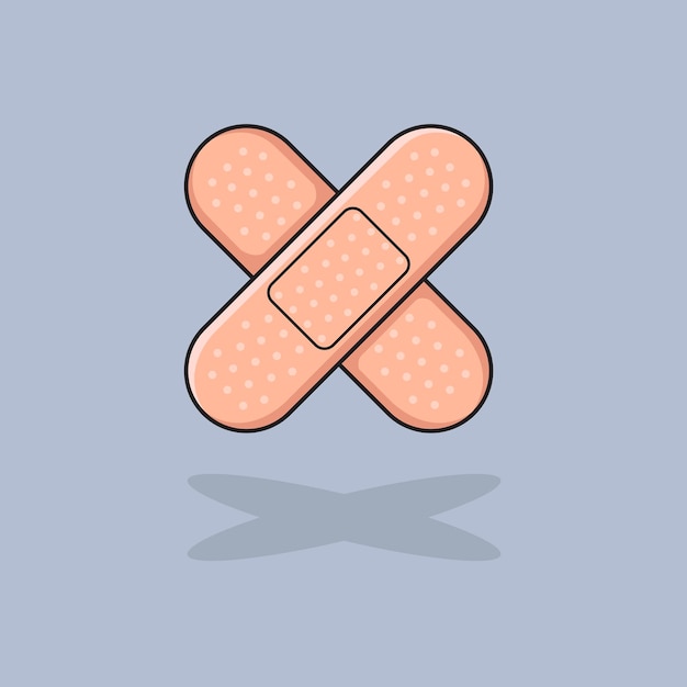 Vektorillustration Medizinische Pflaster Vektor Medizinische Bandage Medizinische Flasche Vektor Zeichentrickfilm desi