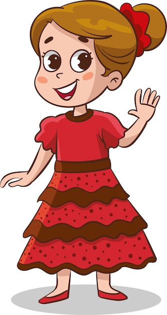 Vektorillustration spanischer kinder