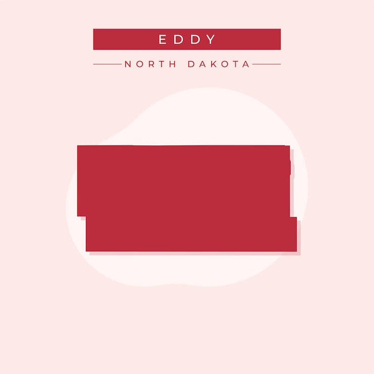 Vektor vektorillustration vektor der eddy-karte north dakota