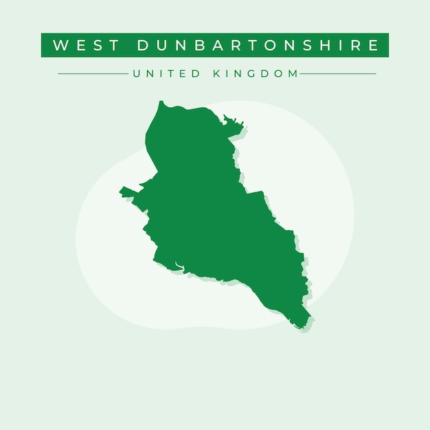 Vektorillustration vektor der karte west dunbartonshire vereinigtes königreich