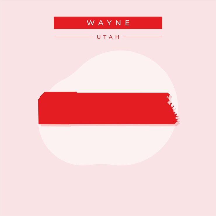Vektor vektorillustration vektor der wayne karte utah