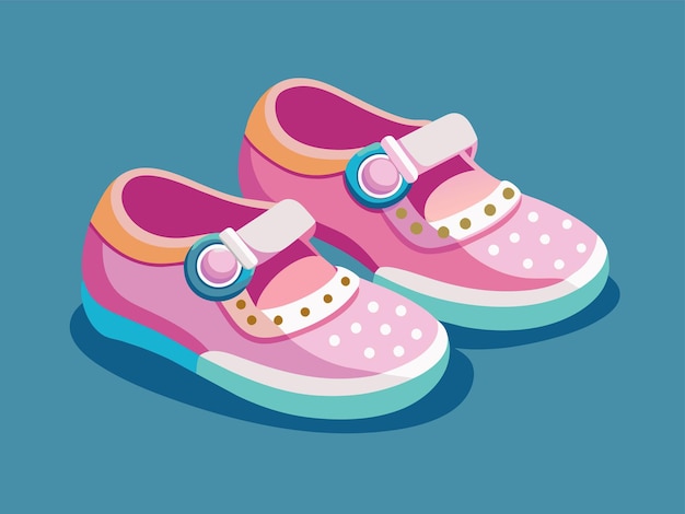 Vektor vektorillustration von babyschuhen