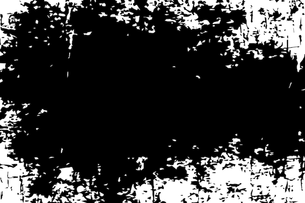 Vektorillustration von monochromer abstrakter, bedrängter Overlay-Grunge-Textur auf weißem Hintergrund