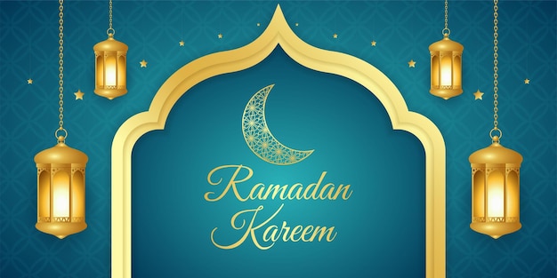 Vektorillustration von Ramadan Kareem wünscht Gruß