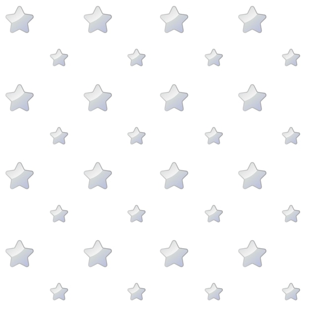 Vektorillustration von Silver Shiny Stars