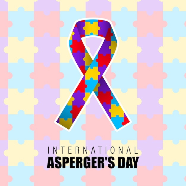 Vektorillustration zum internationalen asperger-tag