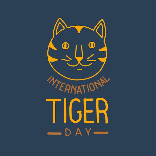 Vektorillustration zum thema internationaler tigertag am 29. juli