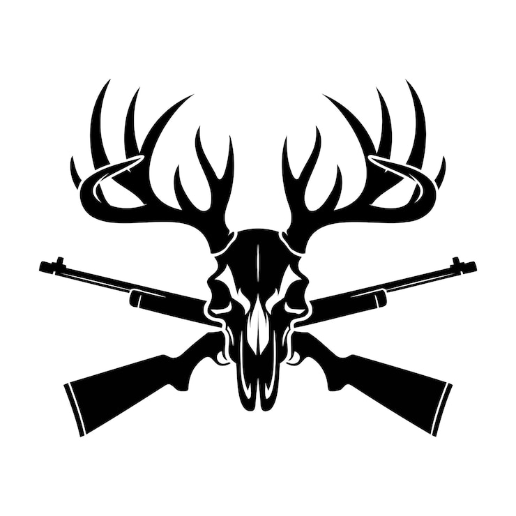 Vektor vektorillustrationen des hirschschädel-logos
