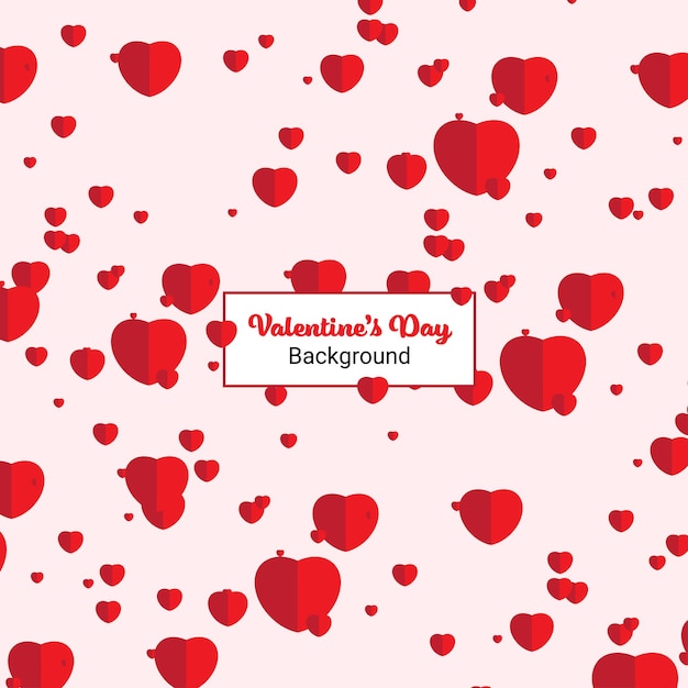 Vektorillustrationen von kleinen roten Herzen Valentinstag Hintergrund
