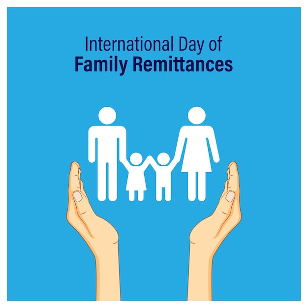 Vektorillustrationskonzept des Banners zum Internationalen Tag der Familienüberweisungen