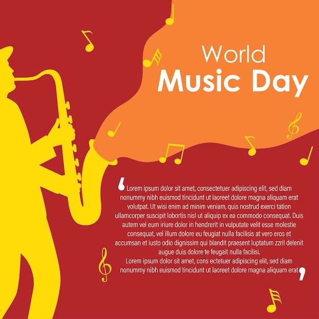 Vektorillustrationskonzept des world music day-banners