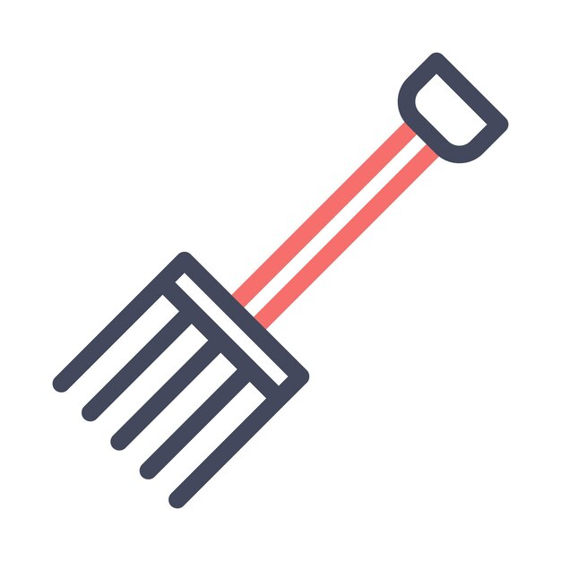 Vektorillustrationsstil der Farm Fork