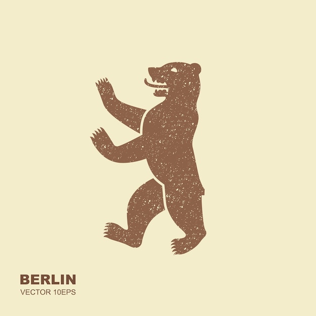 Vektorillustrationssymbol von berlin deutschland bärensymbol