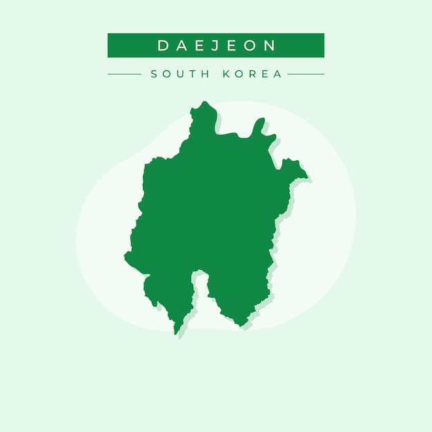 Vektorillustrationsvektor der daejeon-karte südkorea