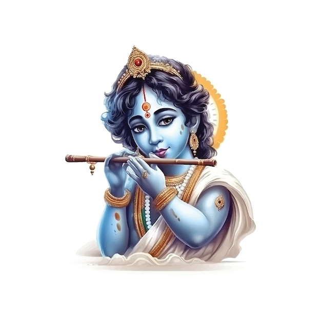 Vektorisierung von Shree Krishna für Janmashtami