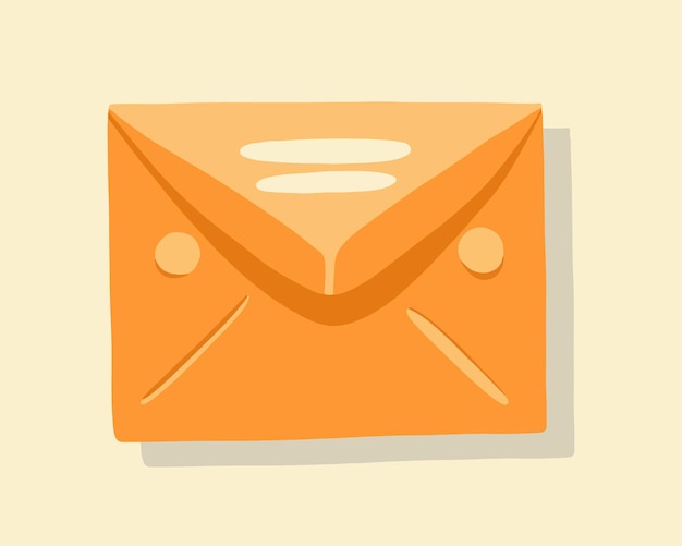 Vektorisolierte Darstellung eines geschlossenen Umschlags E-Mail ungelesener Brief