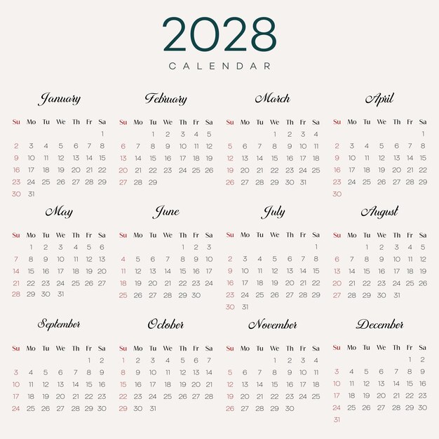 Vektorkalender für 2024 isoliert auf einem weißen hintergrund vektorkalender vorlage bürokalender