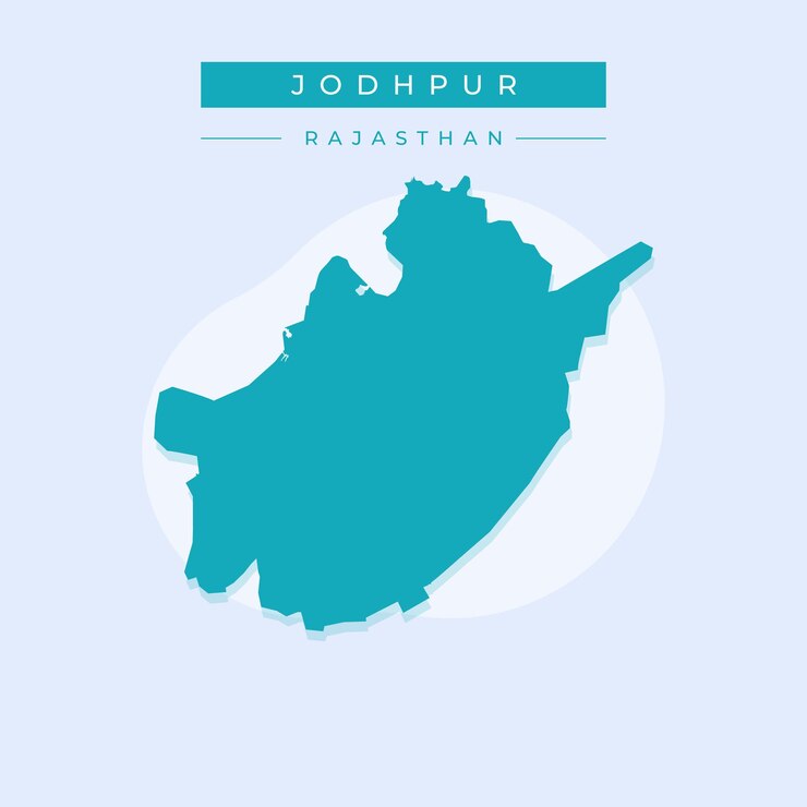 Vektorkarte der Jodhpur-Illustration