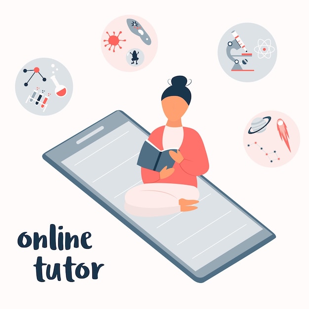 Vektorkonzeptillustration für e-learning